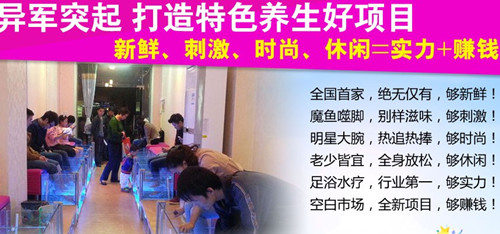 足浴养生馆十大加盟品牌：小魔鱼优势尽显占领养生品牌商机