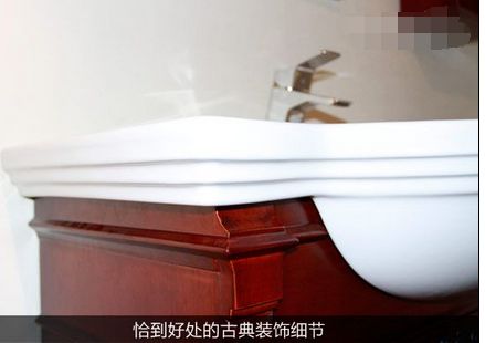 鹰卫浴尼克简约古典浴室柜，简洁线条勾勒主要装饰元素