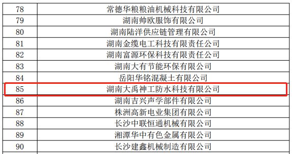 十大品牌|湖南大禹神工防水科技有限公司获得国家高新技术企业认证