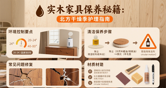 实木家具保养秘籍：北方干燥季护理指南