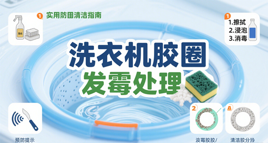 洗衣机胶圈发霉处理：84消毒液正确使用方法