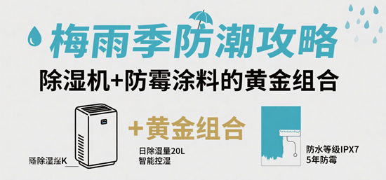 梅雨季防潮攻略：除湿机+防霉涂料的黄金组合