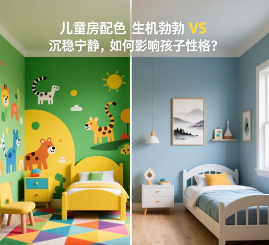 儿童房配色：生机勃勃VS沉稳宁静，如何影响孩子性格？