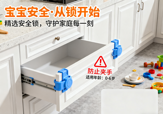 宝妈必备！防误触儿童锁橱柜安全锁品牌推荐