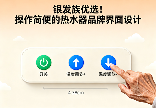 银发族优选！操作简便的热水器品牌界面设计