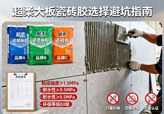 瓷砖空鼓脱落元凶：超柔大板瓷砖胶选择避坑指南